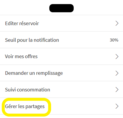 Gérer les partages Gérer les partages